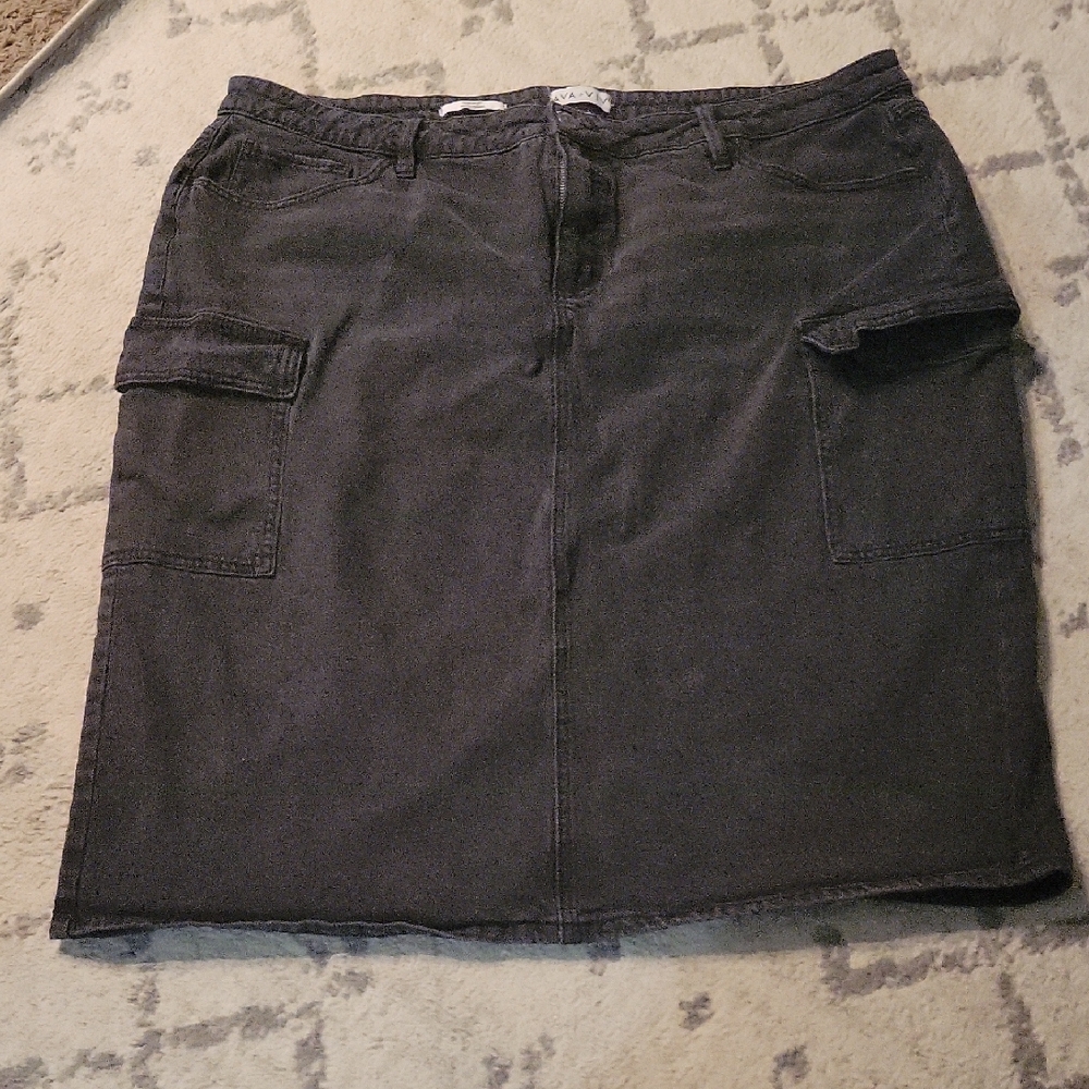 Ava & Viv Charcoal Pencil Skirt